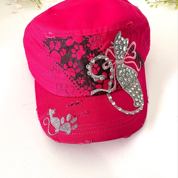 Kitty Cat rhinestone hat. - Picture 2 of 3